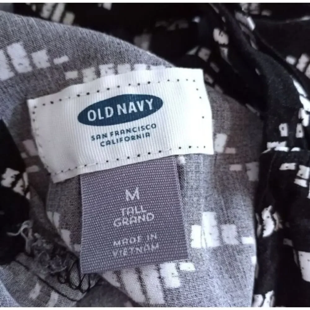 OLD NAVY BLACK & WHITE DRESS SZ.M EUC.